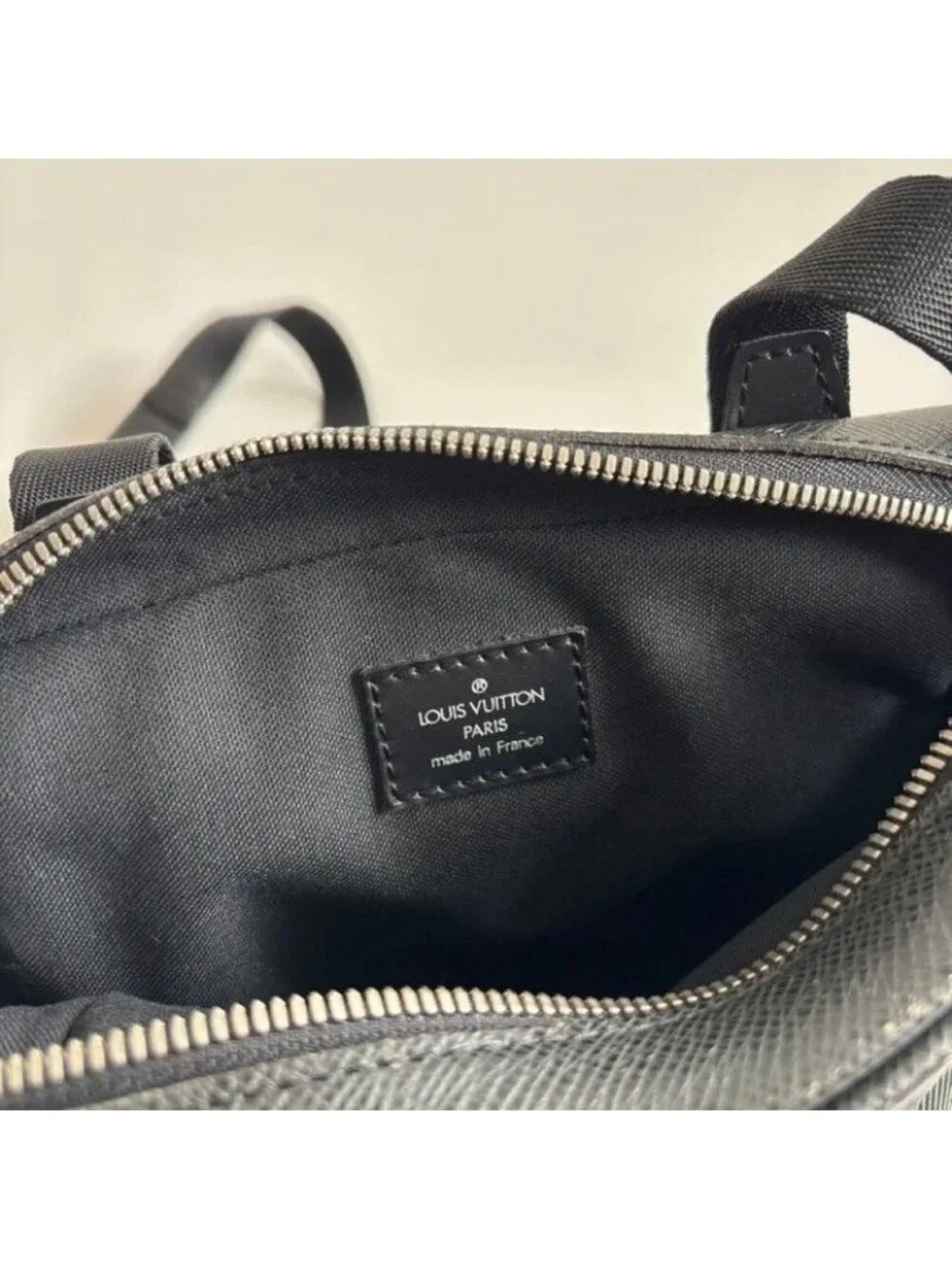 Louis Vuitton Shoulder Bag Sayan Ardoise Taiga Leather Nylon